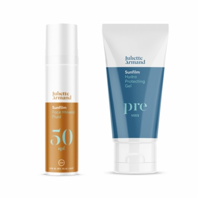 Face Mineral Fluid SPF50+ (40ml) + Pre Sun Hydra Protecting Cream 55ml Napozás előtti hidratáló bőrvédő arckrém Csomagajánlatban
